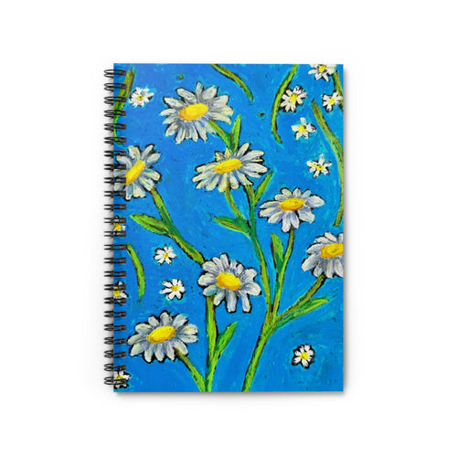 Daisy Spiral Notebook | Floral Journal | Lined for Writers | Cute Aesthetic Notebook | Gift for Her