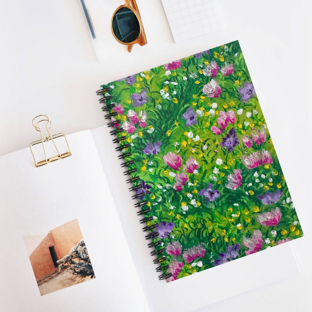 Pink & Purple Meadow Spiral Notebook