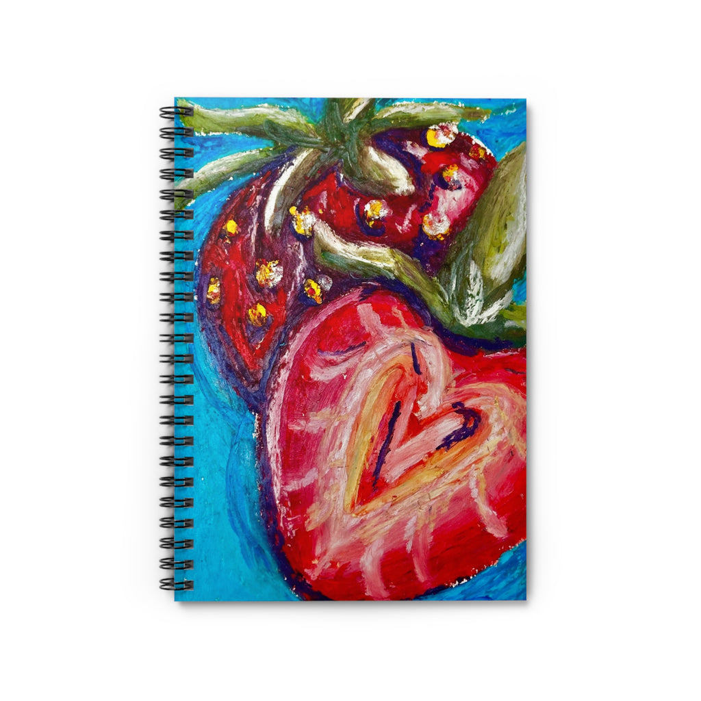 Strawberry Party Spiral Notebook | Fruit Journal | Lined Notebook for Writers | Cute Aesthetic Notebook | Gift for Her
