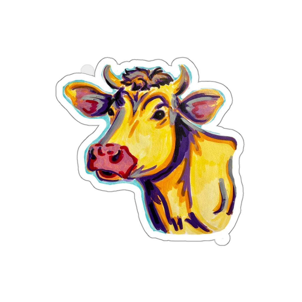 Cow Portrait Die-Cut Sticker