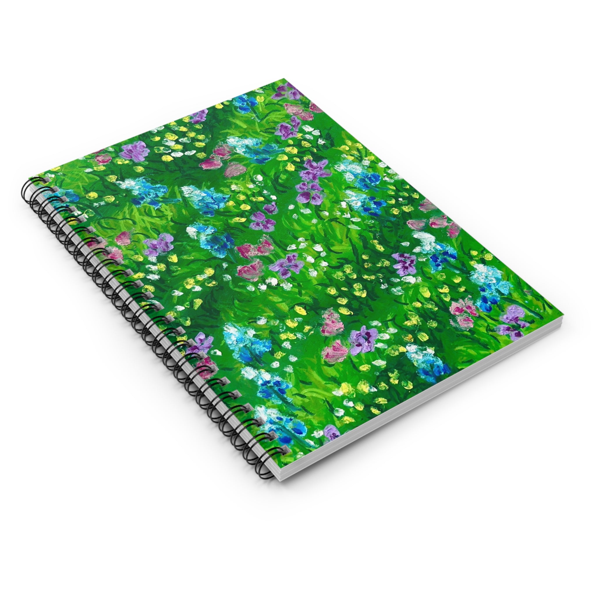Texas Wildflower Meadow Spiral Notebook -- Floral Journal | Lined for Writers | Cute Aesthetic | Gift for Her
