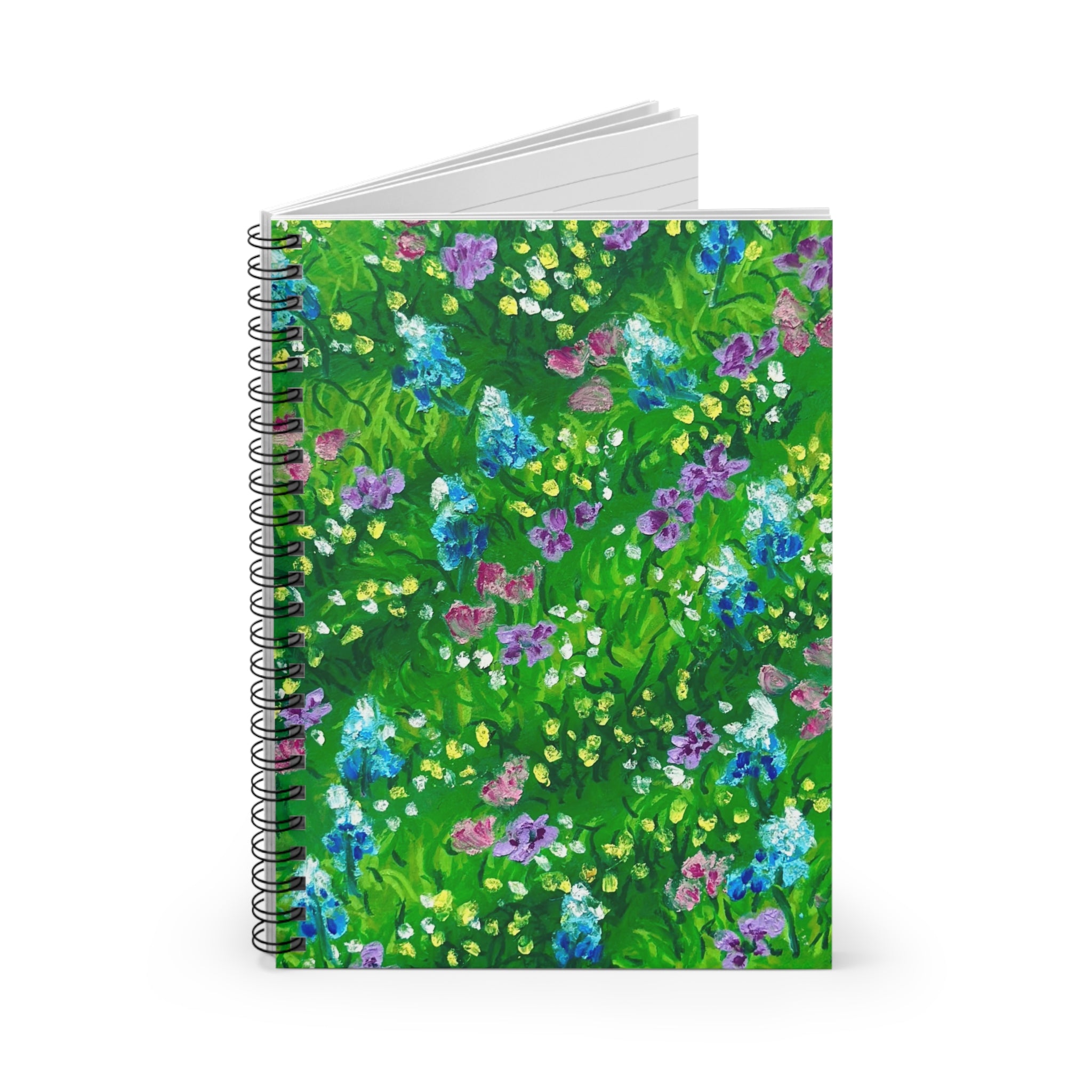Texas Wildflower Meadow Spiral Notebook -- Floral Journal | Lined for Writers | Cute Aesthetic | Gift for Her