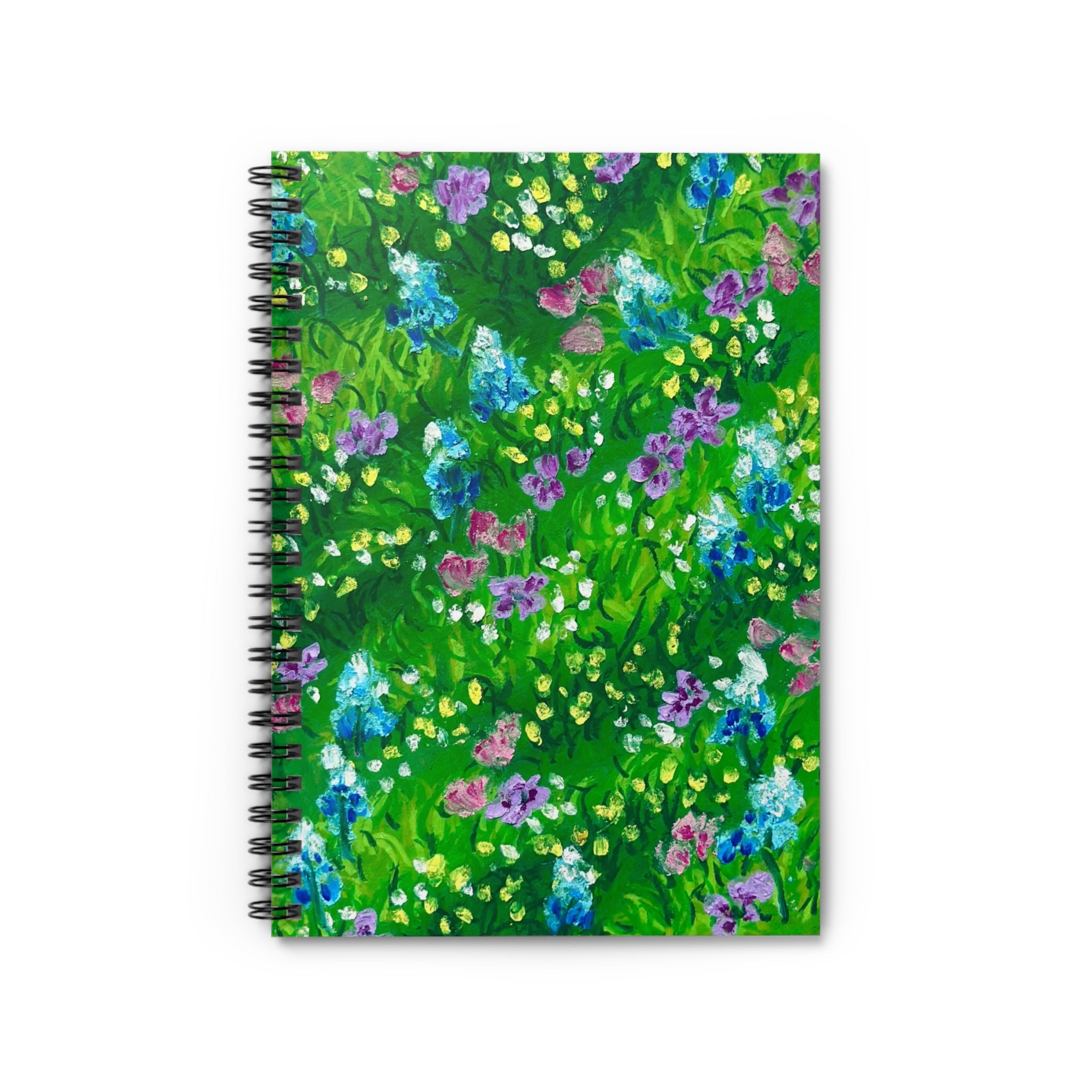 Texas Wildflower Meadow Spiral Notebook -- Floral Journal | Lined for Writers | Cute Aesthetic | Gift for Her