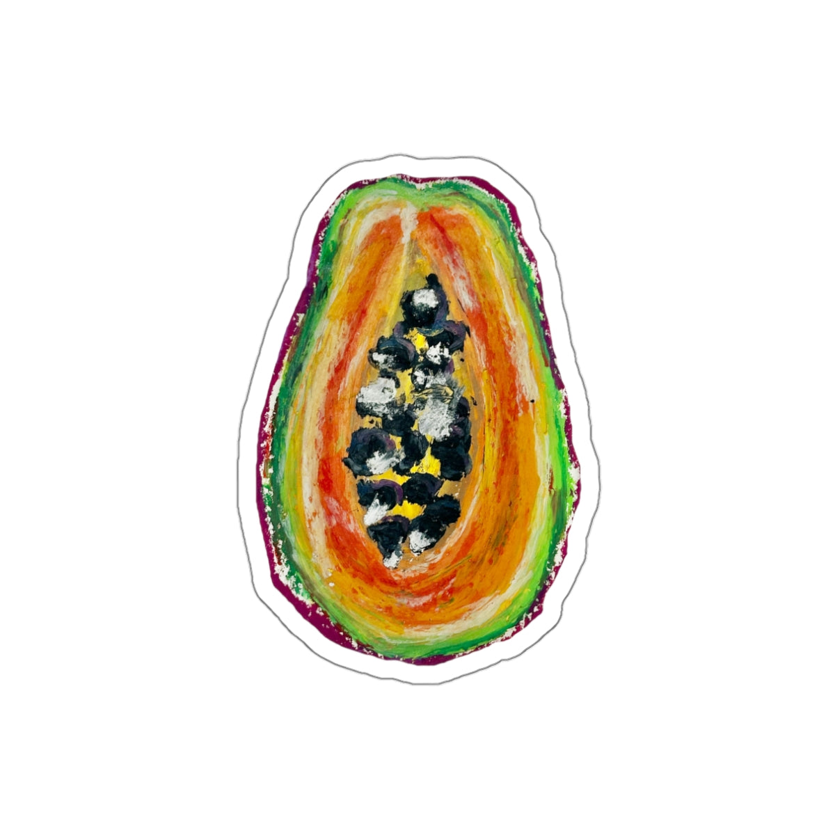 Papaya No. 2 Die-Cut Sticker